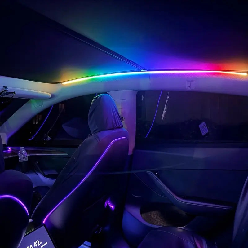 USB RGB LED Roof Shade Light Strip | Tesla Glass Roof Ambient Lighting