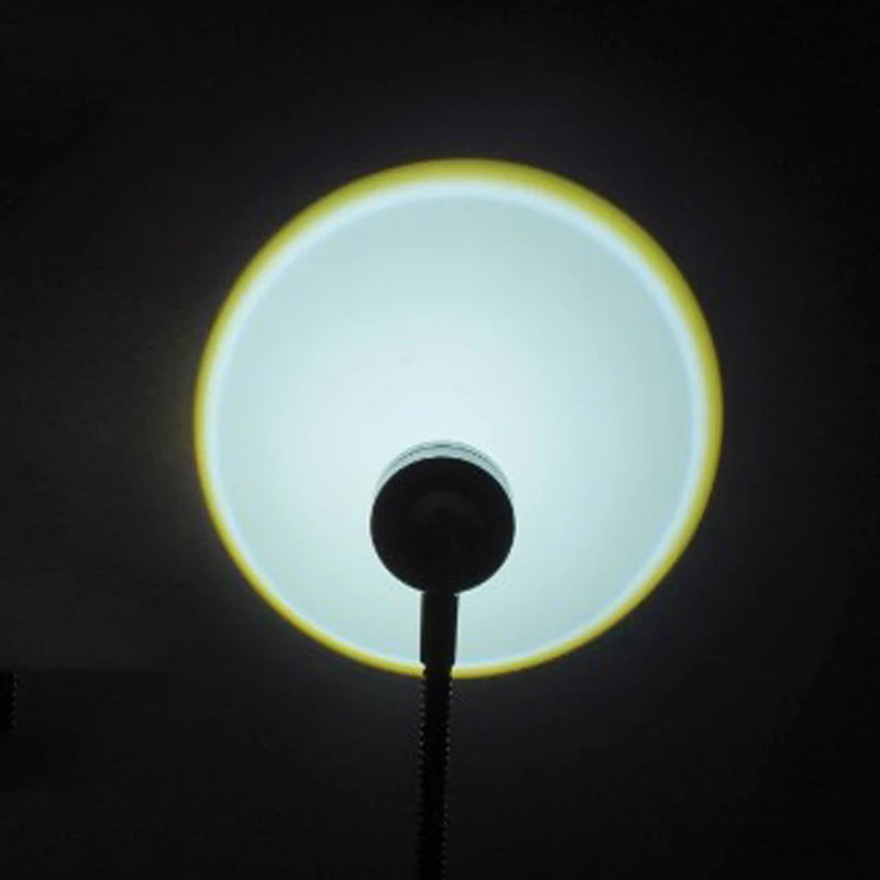 LED Sunset Red Projector Lamp - USB Rainbow Atmosphere Night Light for Home and Bedroom Decor, Ideal for Photography Lighting